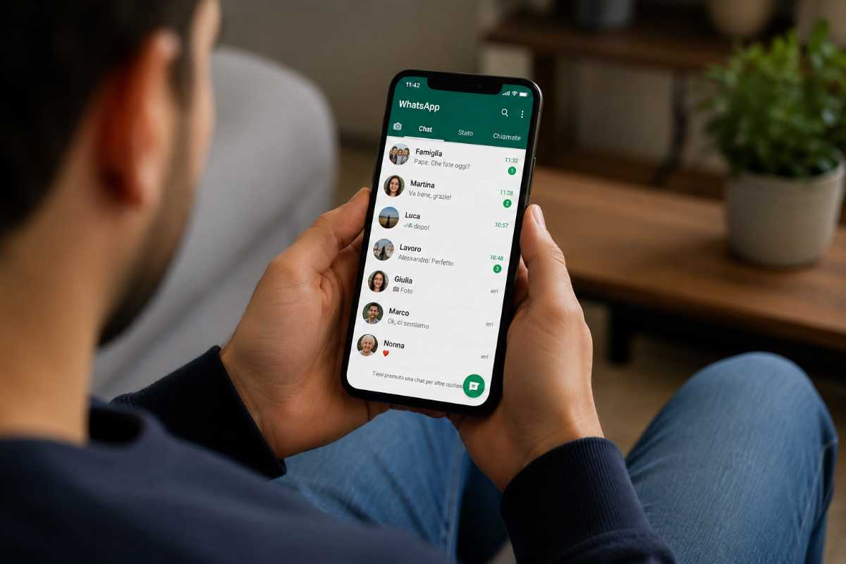 uomo con smartphone