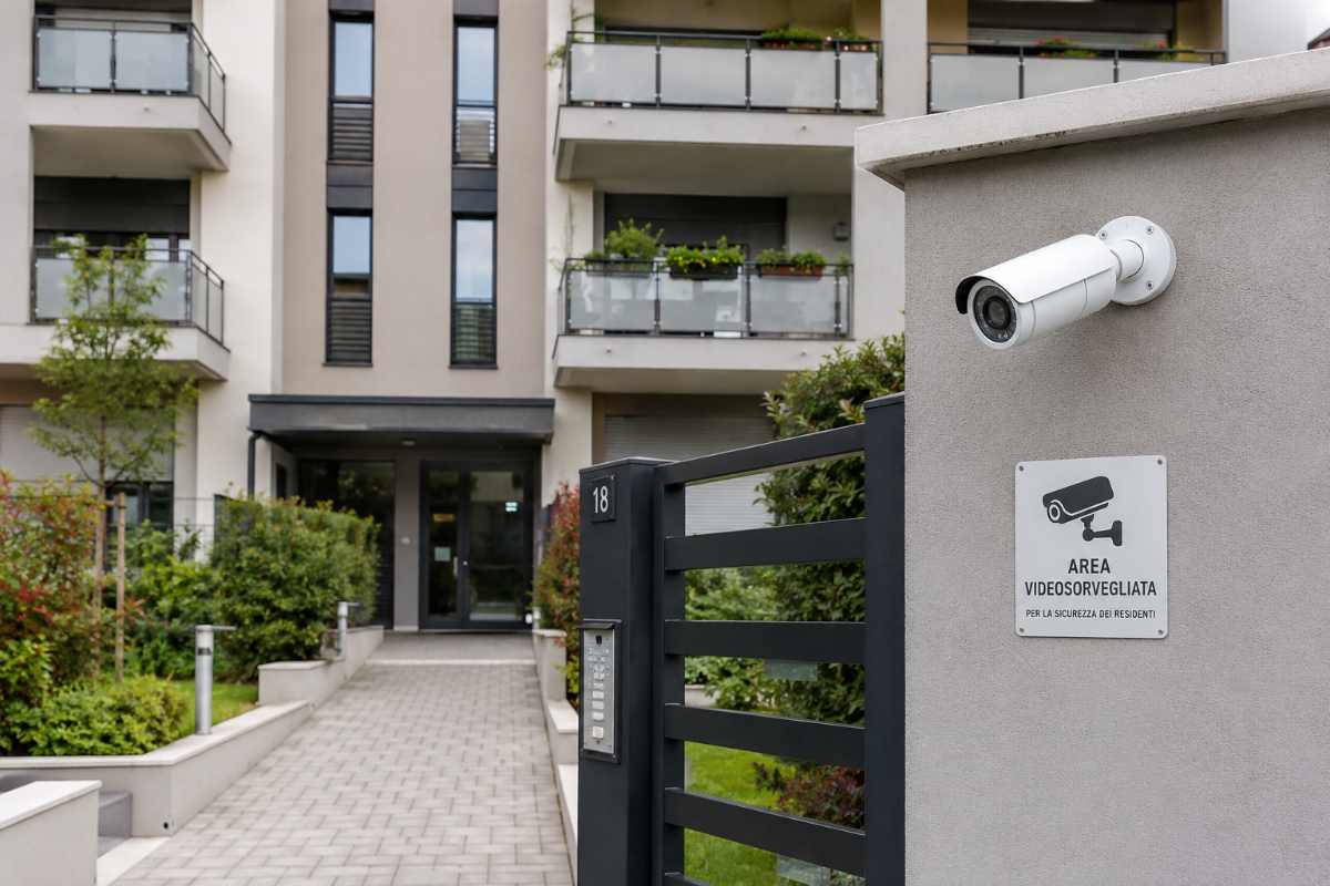 condominio con telecamere